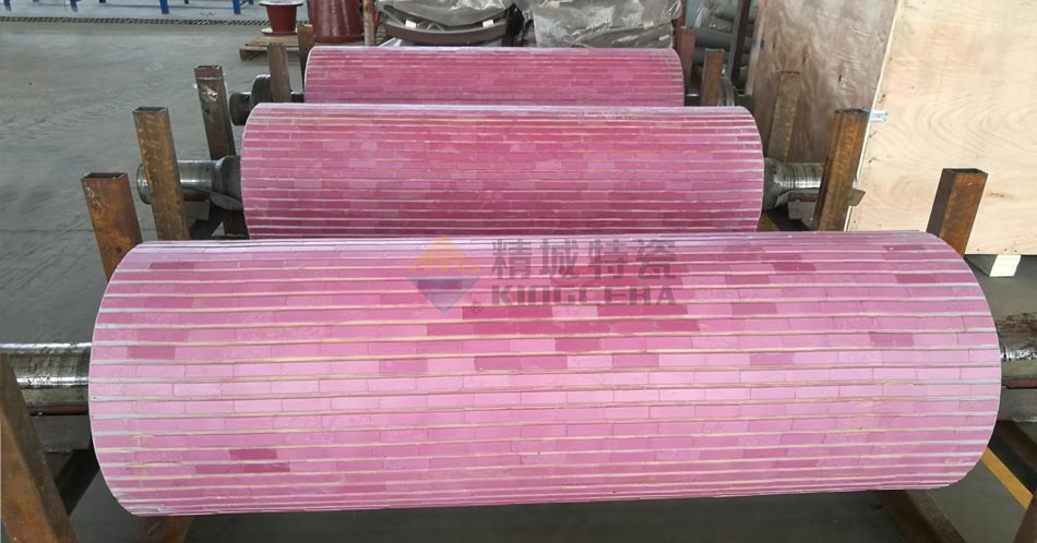 31399金沙娱场城特瓷皮带机耐磨陶瓷滚筒防磨解决方案