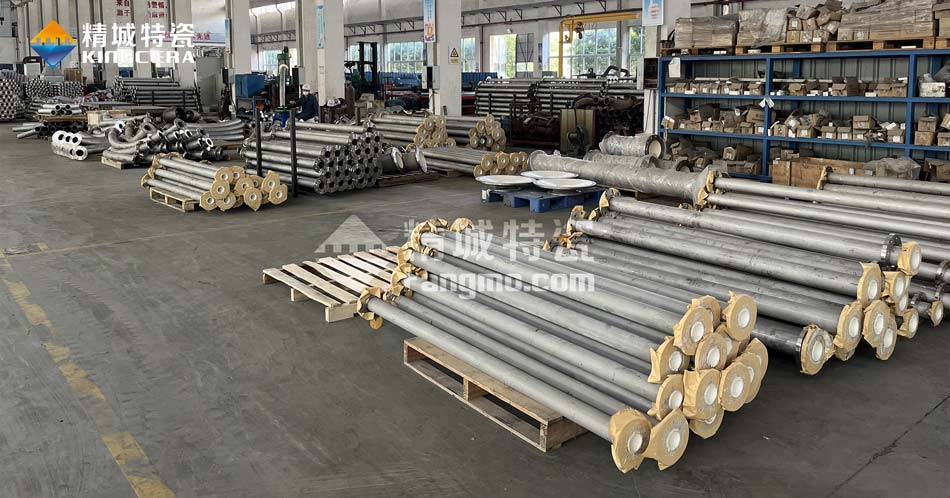 31399金沙娱场城特瓷锂电池内衬陶瓷运送管道生产车间