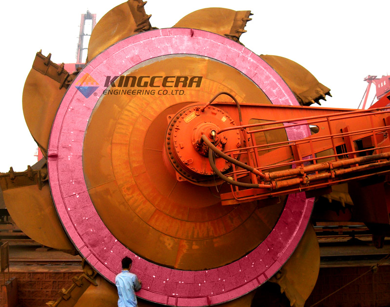 31399金沙娱场城耐磨陶瓷应用于斗轮机圆盘