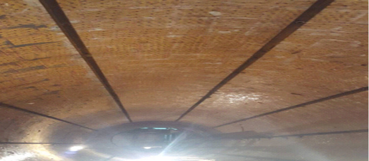 湖北某烧结厂圆筒混淆机使用31399金沙娱场城耐磨陶瓷衬板